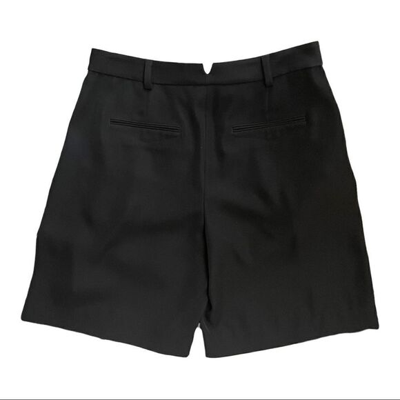 NEW RAG & Bone Leslie Crepe Short Black Classic Fit Relaxed Pleated Womens 8 - Picture 2 of 7